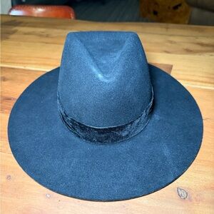 Lack of Color Benson Hat – Black Wool Wide Brim – Size M (57cm)